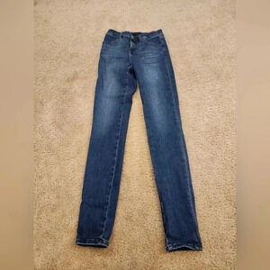 J brand Medium Wash Blue Jeans Womens Size 24 Mid Rise Super Skinny #C56